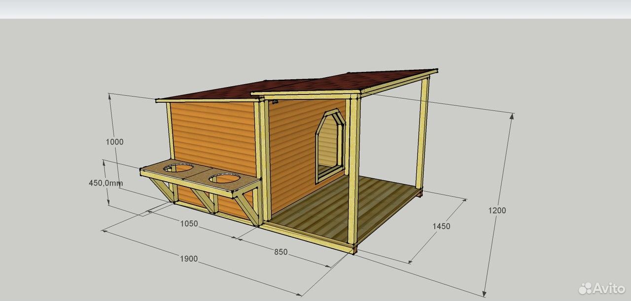 Проект будки для собаки для средней собаки