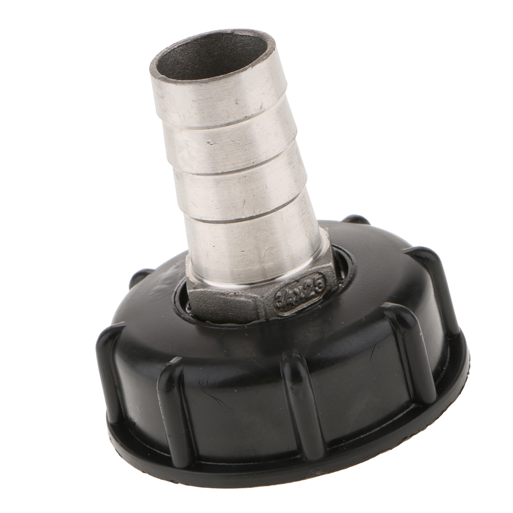 Water Tank Connector Bulkhead Tank Fitting, (60mm to 25mm ) IBC Tote Tanks Drain Adapters - Quick Connecting