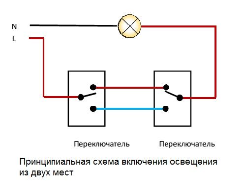 Монтаж переключателя схема