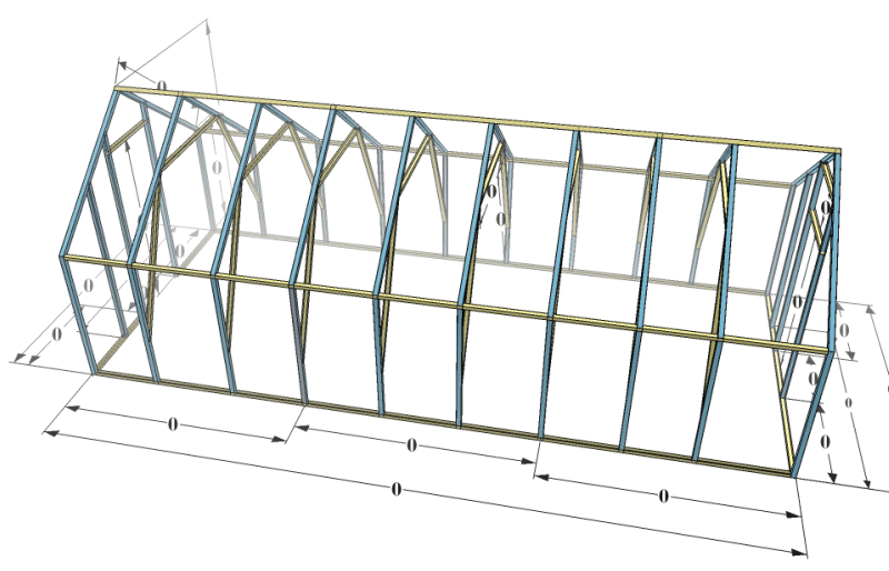 Длина теплицы. Двускатная теплица из профильной трубы 20на20. Теплица из поликарбоната 3 на 6 двускатная. Теплица из профильной трубы 20 20 размерами 2,5на 4. Чертеж теплицы 3х12.