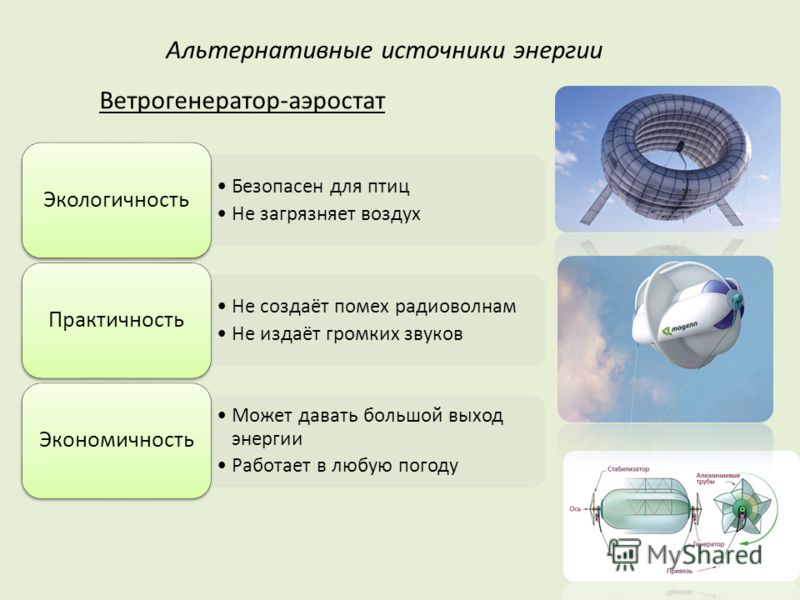 Ветрогенераторы альтернативные источники энергии заполните схему превращения энергии