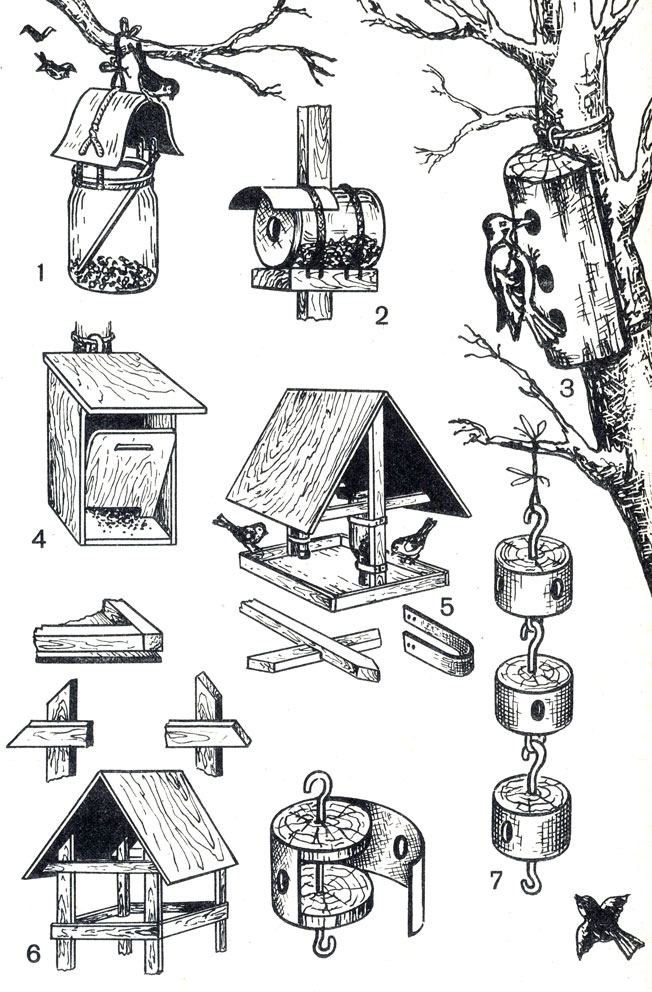 Кормушки для птиц эскиз из дерева