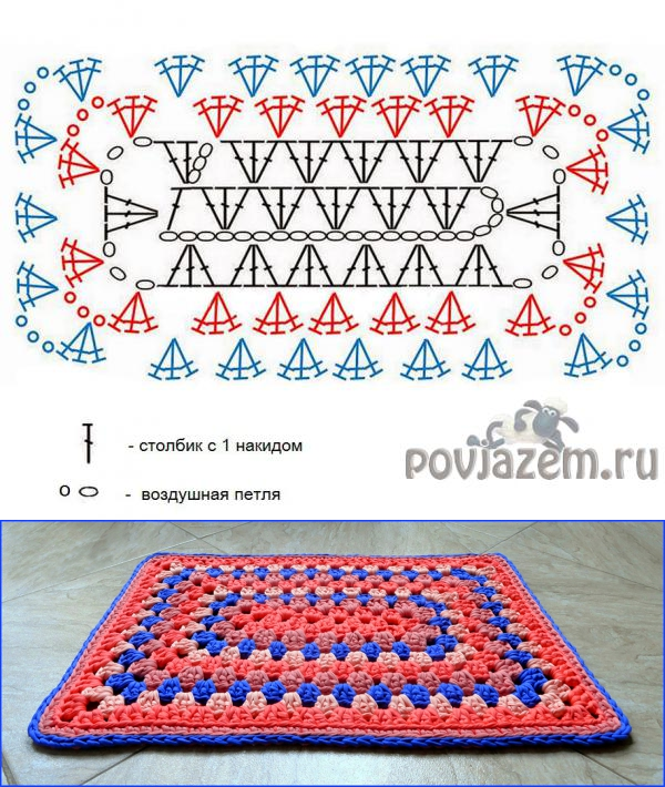 Идеальный прямоугольник крючком схема