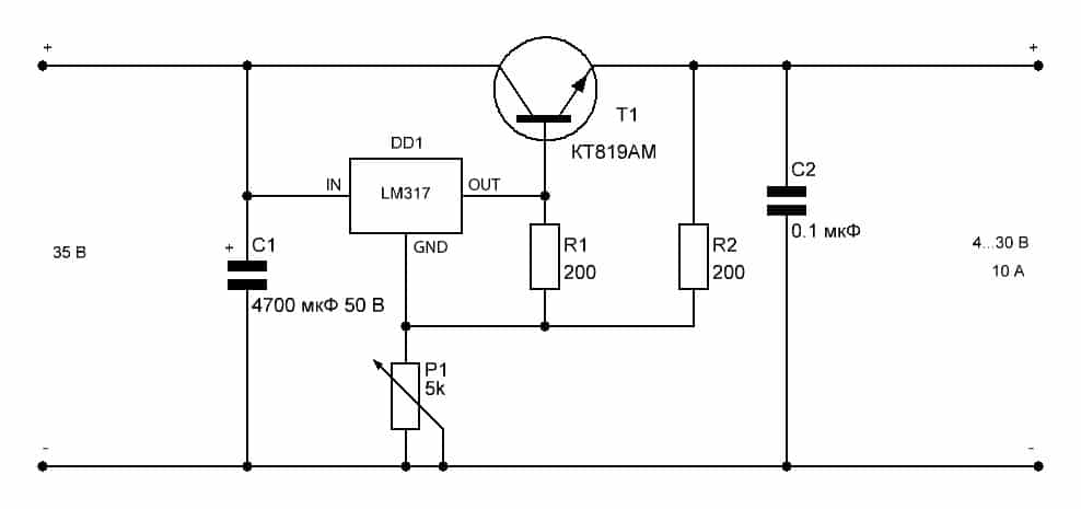 Стабилизатор постоянного тока схема