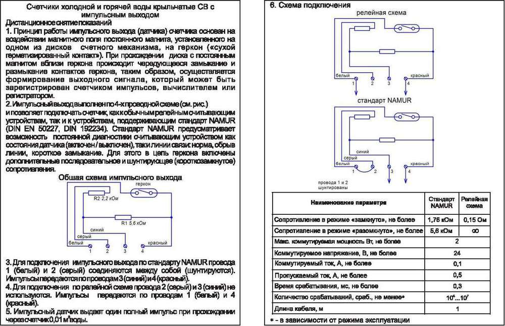 Схема подключения счетчика воды