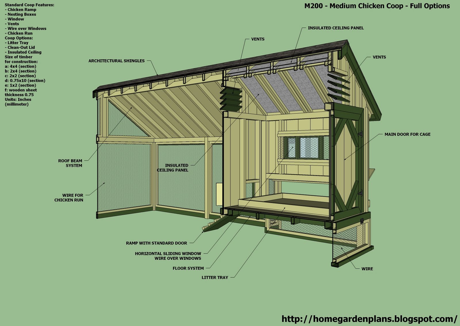 Курятник проект чертеж