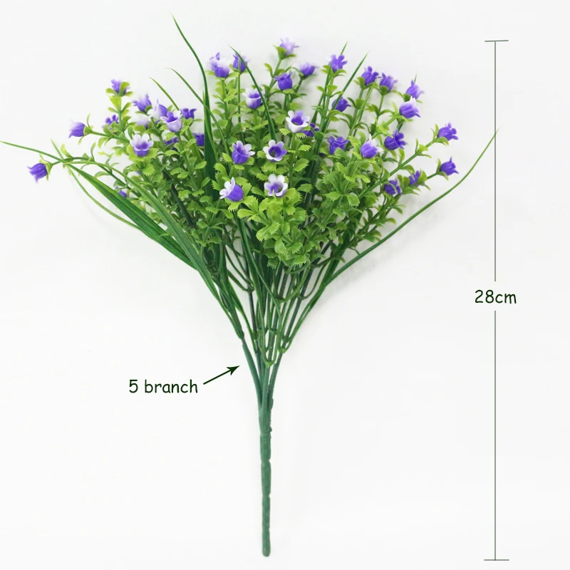 JAROWN Simulation Lily Of The Valley Bouquet Artificial Plastic Fake Flowers Wedding DIY Flores Home Party Feast Decor Flower (22)