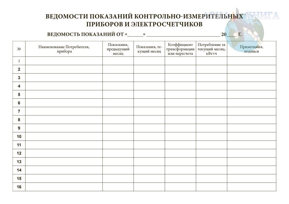 Журнал отключения электроэнергии образец