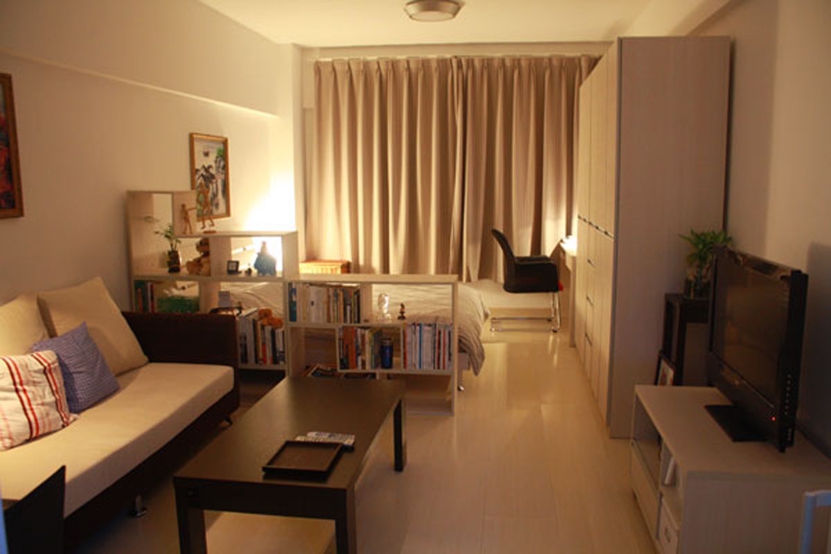 удобное расположение мебели в однокомнатной квартире