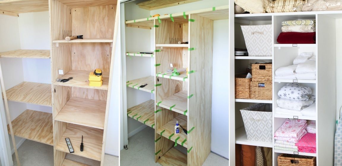 How to build shelves for closet