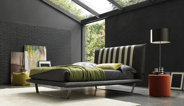 bedroom-with-black-accent-wall-grey-brick-bozlan-lovely-light.jpg