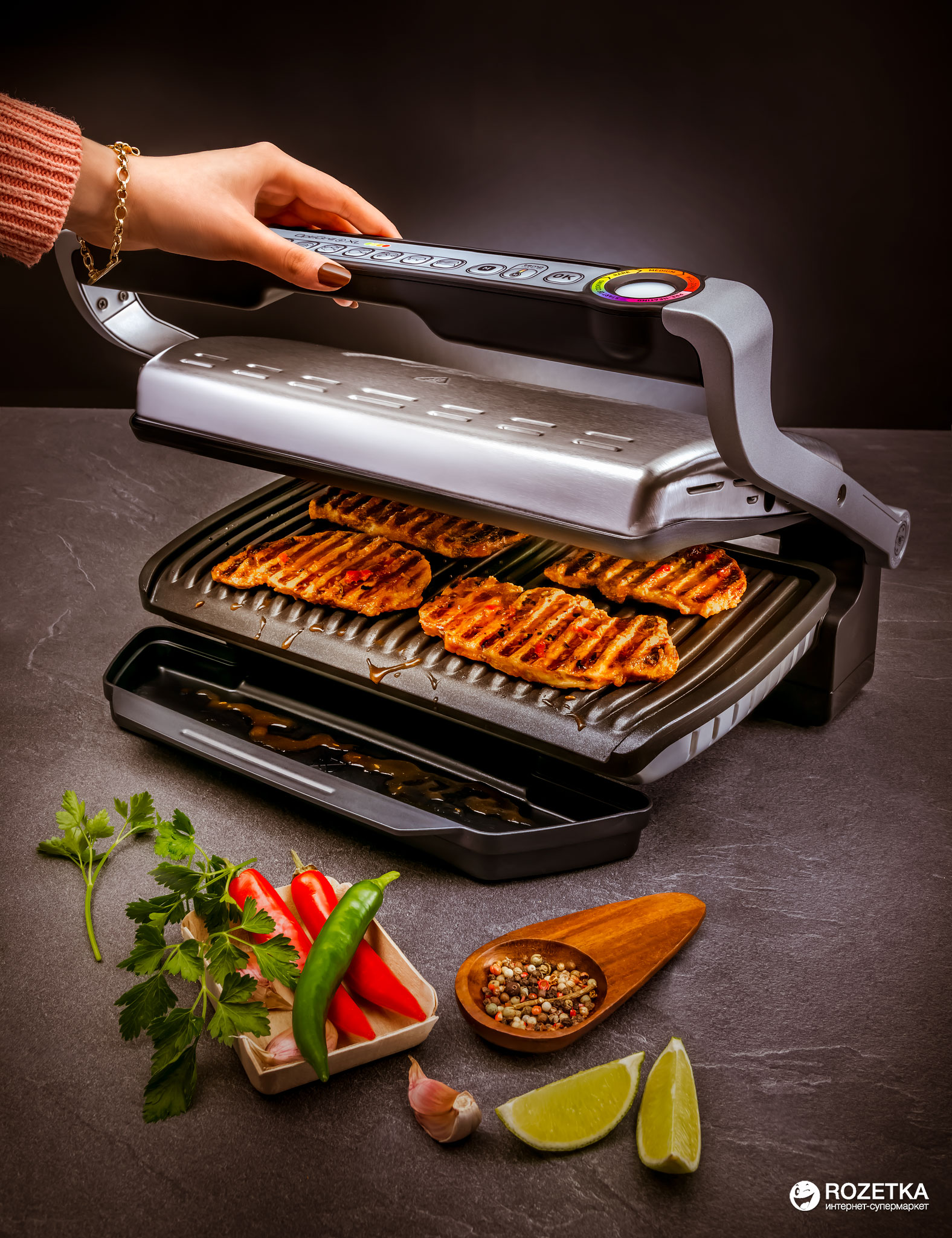 Гриль tefal optigrill