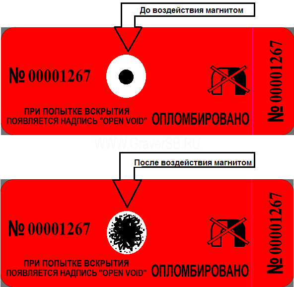 Как выглядит магнитная пломба на водяной счетчик фото до и после воздействия