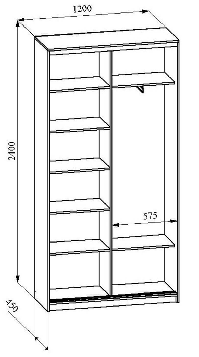 Шкаф купе 1200 ширина