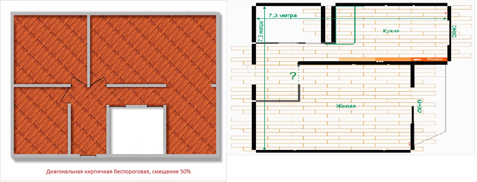 Раскладка ламината онлайн со схемой конфигурации комнаты