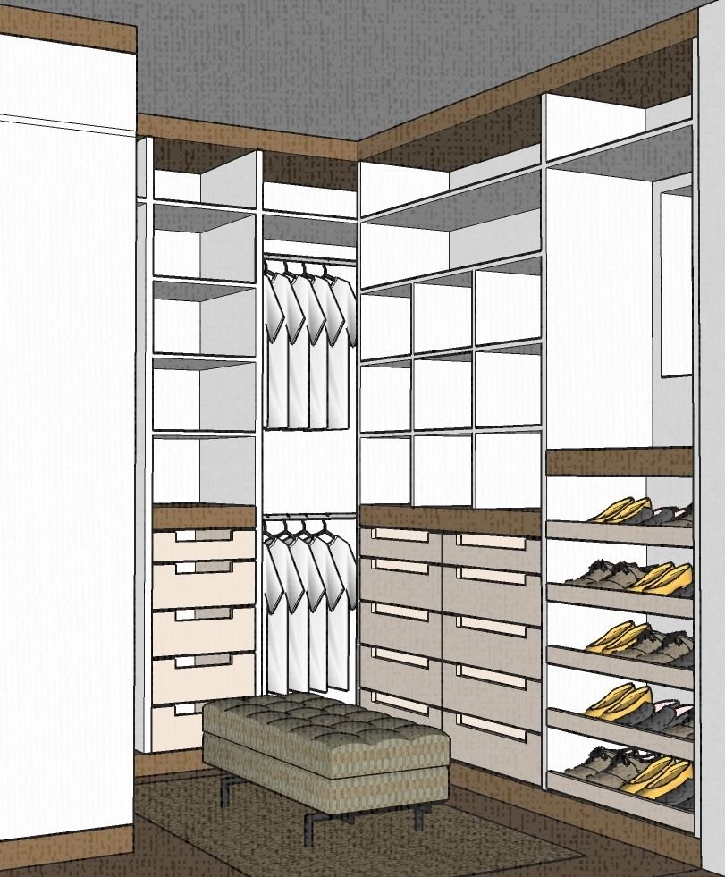 Спроектировать гардеробную комнату