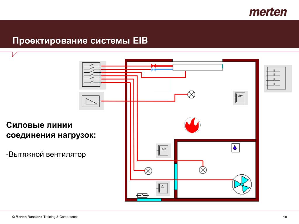 Пожарный извещатель на схеме