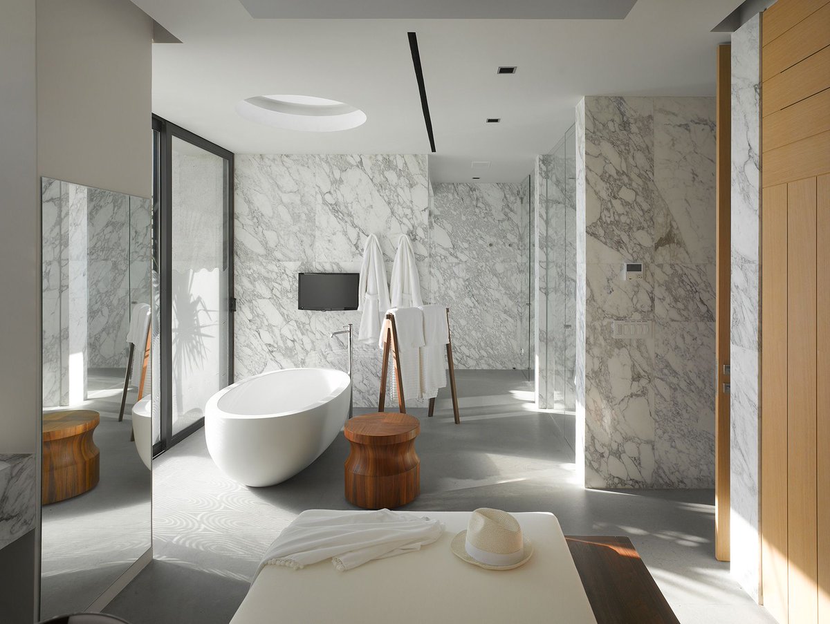 бетон в интерьере ванной