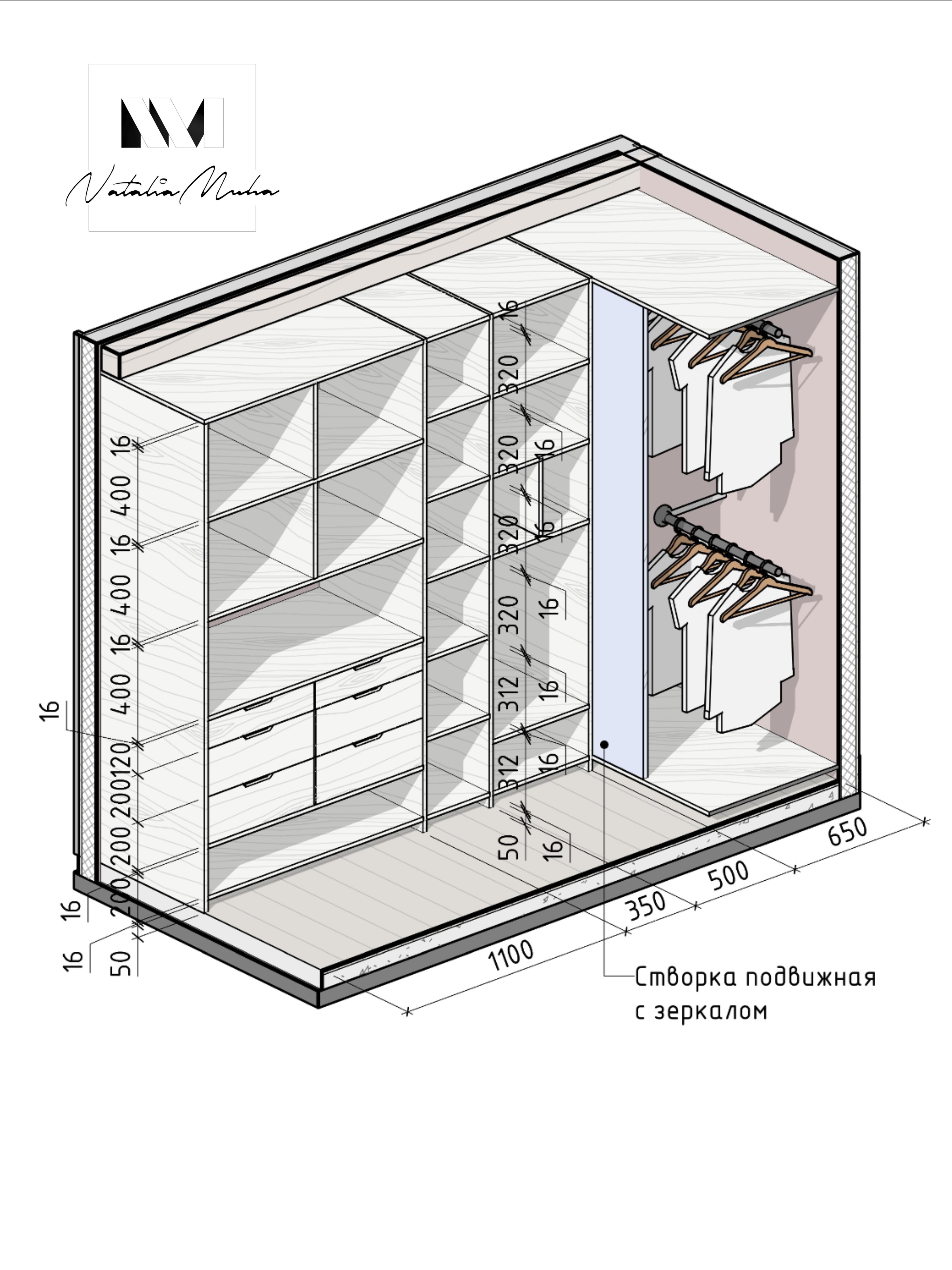 Revit чертеж шкафа