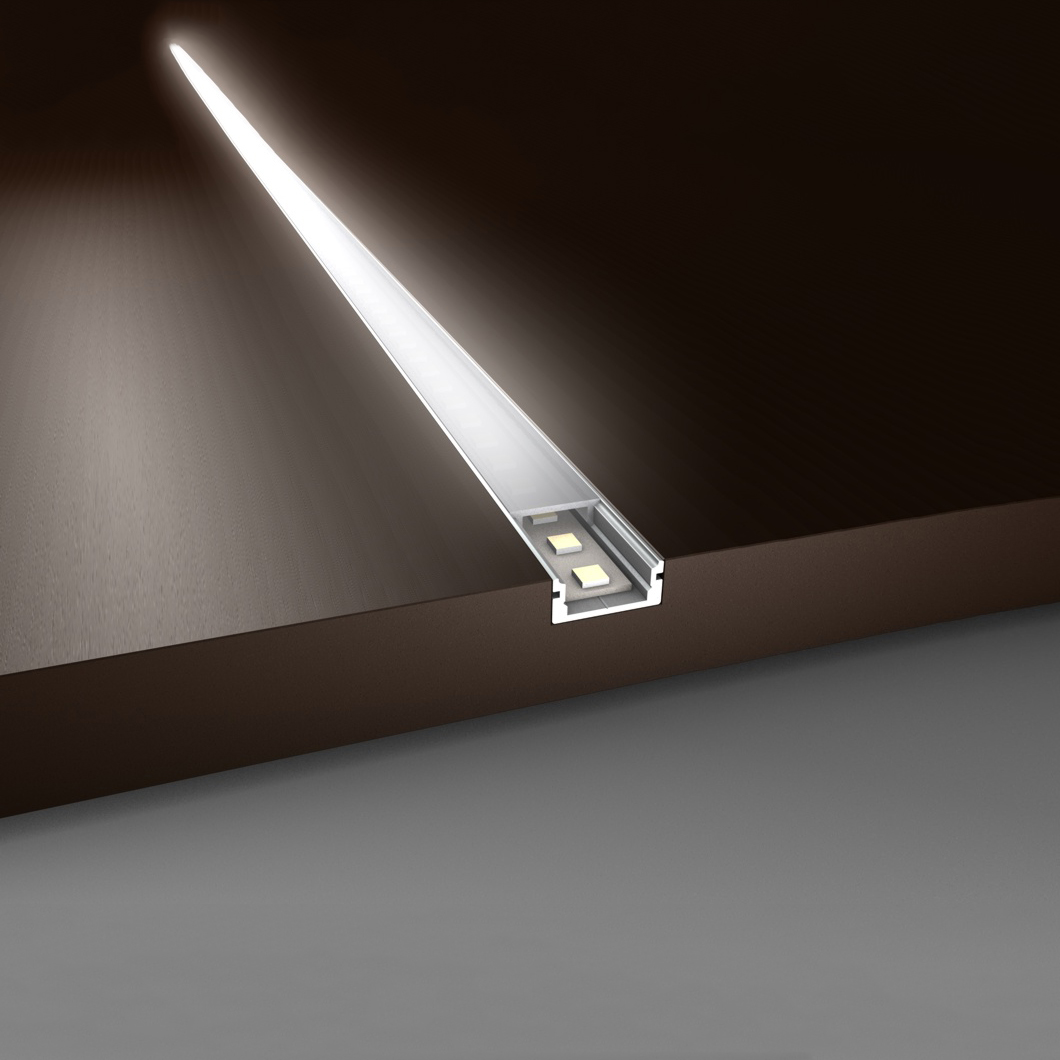 алюминиевый профиль для светодиодных лент в интерьере