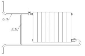 Диагональное подключение радиаторов отопления