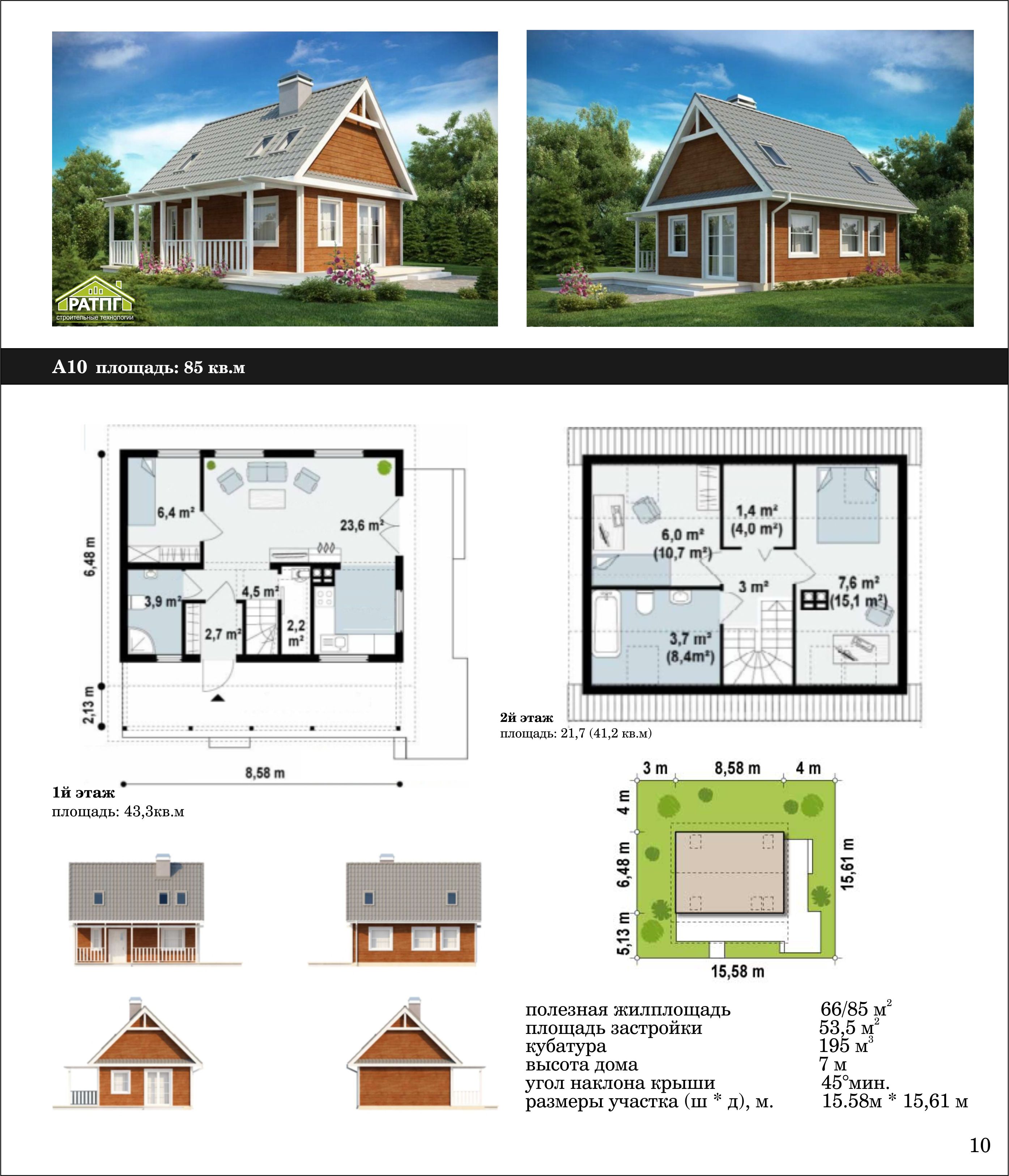 Проекты домов с мансардой и гаражом до 150 м2 с планировкой бесплатно чертежи и фото