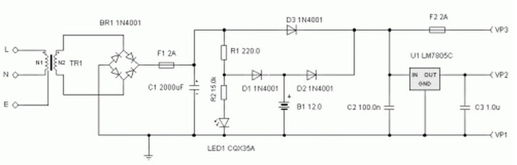 Uninterrupted Power Supply Circuit Diagram